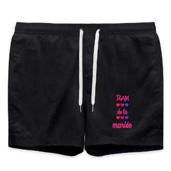 EVJF. MARIEE. TEAM. TEAM MARIEE. FUTURE MARIEE - Short de bain - noir - Devant - AI Model Male 185 light (185cm)