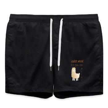 Küss mich, ich bin ein Prinz! - Badeshorts - Schwarz - Vorne - AI Model Male 185 light (185cm)