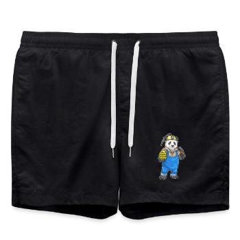 Panda Easter Mining - Short de bain - noir - Devant - AI Model Male 185 light (185cm)