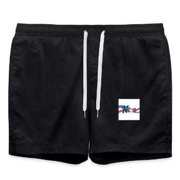 Nice wie Nizza - Badeshorts - Schwarz - Vorne - AI Model Male 185 light (185cm)