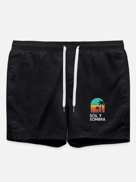 Boden und Schatten Sunset Palm - Badeshorts - Schwarz