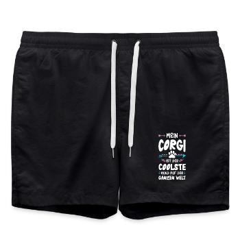 Dicton de chien corgi - Short de bain - noir - Devant - AI Model Male 185 light (185cm)