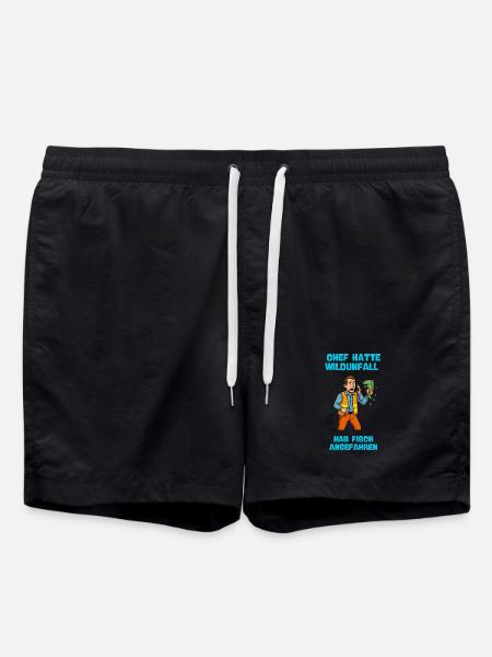 Chef Hatte Wildunfall Fisch Angefahren - Swim Trunks - black