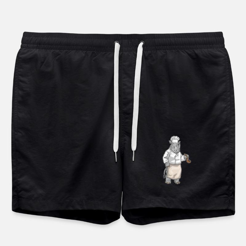 Rhinocéros Cuisson Cuisson Cuiller Cuisson - Short de bain - noir