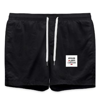 Spoiler: Ich lese gerade - Badeshorts - Schwarz - Vorne - AI Model Male 185 light (185cm)