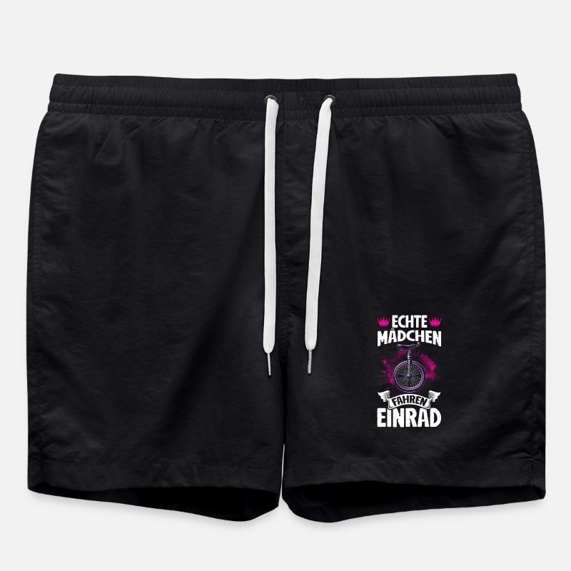 Echte Mädchen Fahren Einrad - Badeshorts - Schwarz