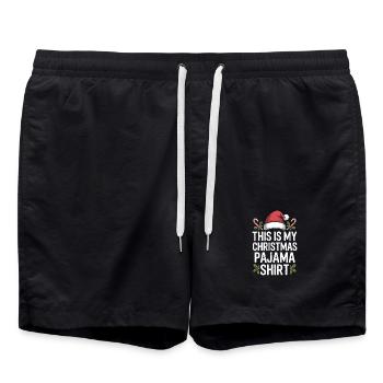 Das ist mein Weihnachts-Pyjamashirt - Badeshorts - Schwarz - Vorne - AI Model Male 185 light (185cm)