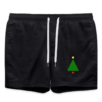 Noël minimaliste | Cadeau - Short de bain - noir - Devant - AI Model Male 185 light (185cm)