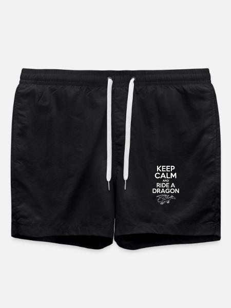 Reste calme et monte un dragon - Short de bain - noir