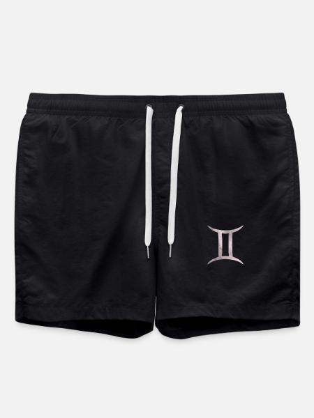 Gemini Zodiac Sign - Swim Trunks - black