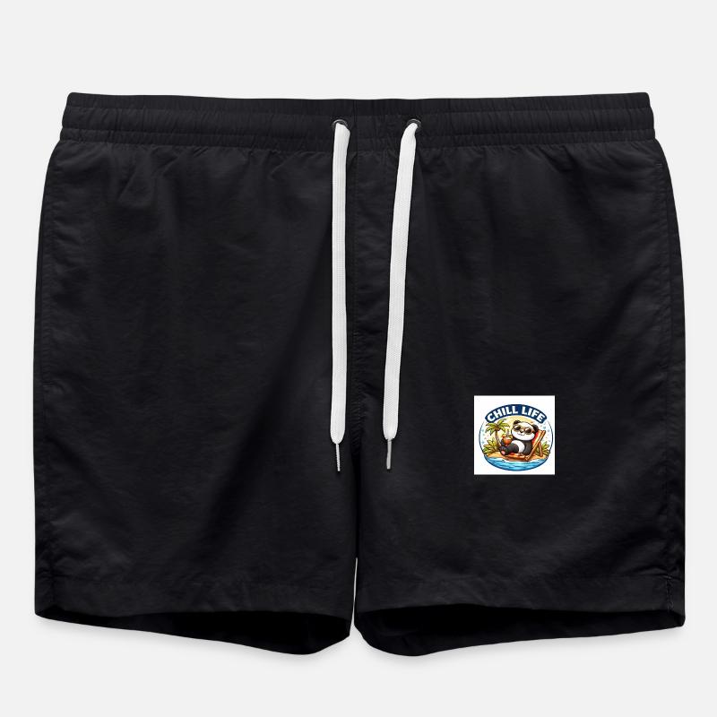 Chill Life Panda Beach - Badeshorts - Schwarz