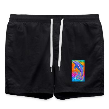 dolphin - Swim Trunks - black - Front - AI Model Male 185 light (185cm)