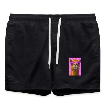 chameau - Short de bain - noir - Devant - AI Model Male 185 light (185cm)