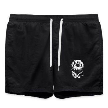 Pekingese "Black Edition" - Swim Trunks - black - Front - AI Model Male 185 light (185cm)
