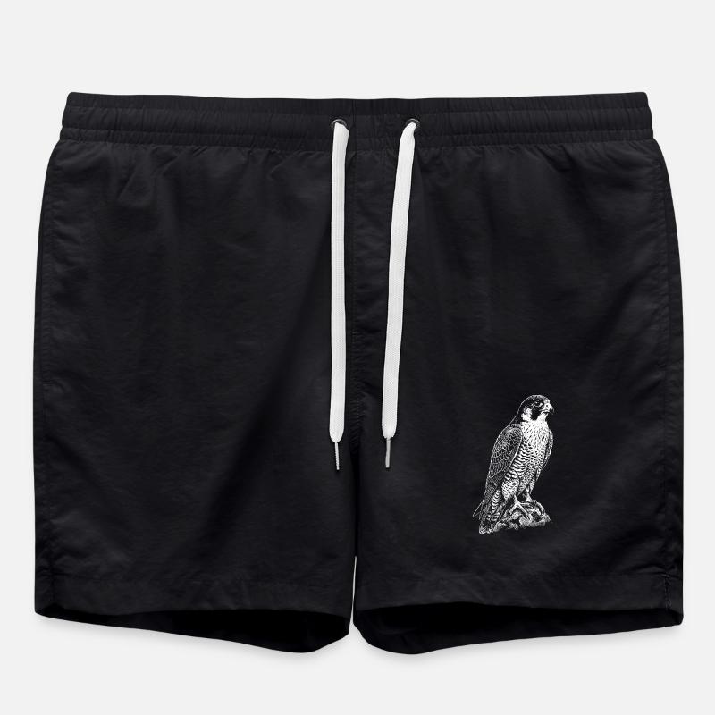 Silhouette du Faucon Prédateur - Short de bain - noir