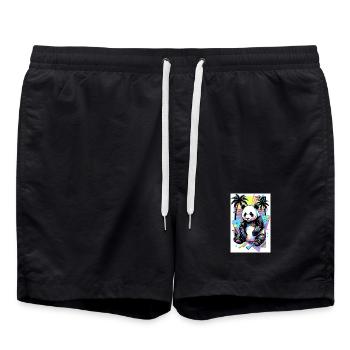 panda - Short de bain - noir - Devant - AI Model Male 185 light (185cm)