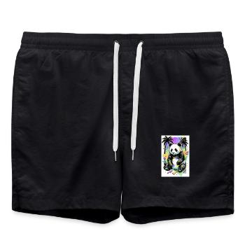 panda - Short de bain - noir - Devant - AI Model Male 185 light (185cm)