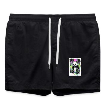 panda - Swim Trunks - black - Front - AI Model Male 185 light (185cm)