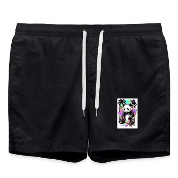 panda - Short de bain - noir - Devant - AI Model Male 185 light (185cm)