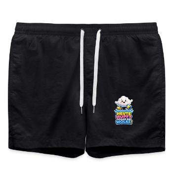 Cloud Jumps Today Even the Cloud Rain Humor - Swim Trunks - black - Front - AI Model Male 185 light (185cm)