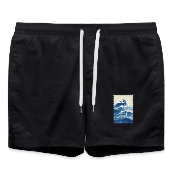 Fairuz | Arabische Nostalgie - Badeshorts - Schwarz - Vorne - AI Model Male 185 light (185cm)