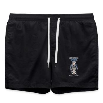 Schuhschnabel-Vogel-Elternteil und Küken – Bestes Backup aller Zeiten - Badeshorts - Schwarz - Vorne - AI Model Male 185 light (185cm)