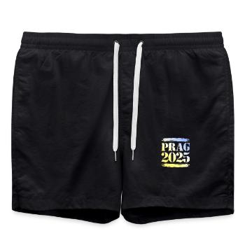 Prague 2025 - Swim Trunks - black - Front - AI Model Male 185 light (185cm)