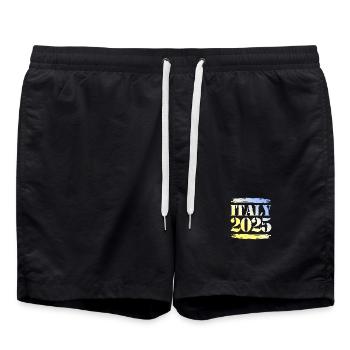 Italie 2025 - Short de bain - noir - Devant - AI Model Male 185 light (185cm)