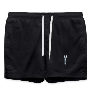 Schraubenschlüssel - Badeshorts - Schwarz - Vorne - AI Model Male 185 light (185cm)