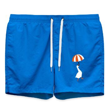 Flying goose umbrella - Swim Trunks - cobalt blue - Front