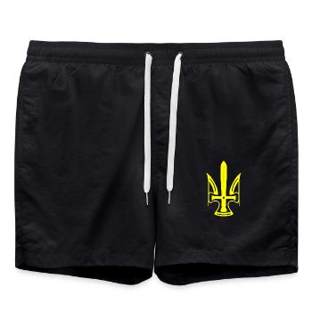 Ukraine - Swim Trunks - black - Front - AI Model Male 185 light (185cm)
