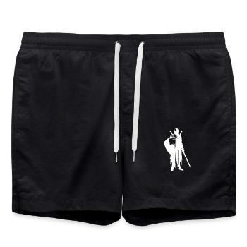 Vieux guerrier à l’épée Fier chevalier guerrier - Short de bain - noir - Devant - AI Model Male 185 light (185cm)