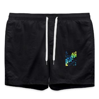 I love games - Swim Trunks - black - Front - AI Model Male 185 light (185cm)