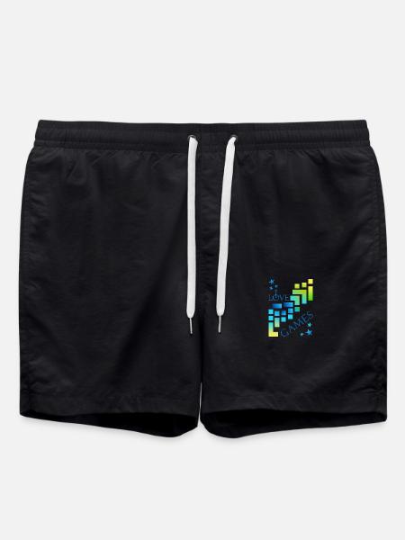 I love games - Swim Trunks - black