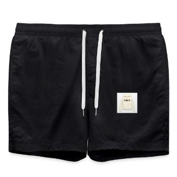 Sweat à capuche Paris Femme - Short de bain - noir - Devant - AI Model Male 185 light (185cm)