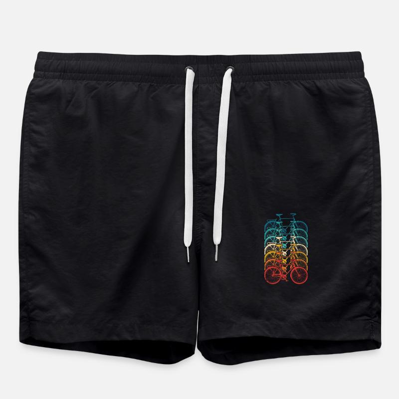 Rainbow Bike Stack Gradient - Swim Trunks - black