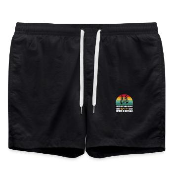 La Vie Est Meilleure Avec Un Berger de Shetland - Short de bain - noir - Devant - AI Model Male 185 light (185cm)