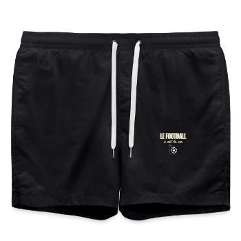 Fußball ist Leben - Badeshorts - Schwarz - Vorne - AI Model Male 185 light (185cm)