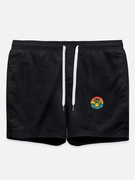Alligator Retro Alligators - Swim Trunks - black