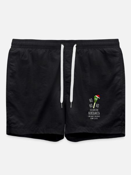 Nikolauch - Ho Ho Ho Ich bin der Nikolauch - Badeshorts - Schwarz