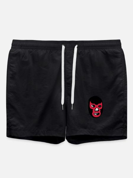 mexican wrestling mask lucha libre - Swim Trunks - black