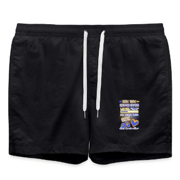 ICH BIN GAME OVER - jetzt hält SIE den Controller - Badeshorts - Schwarz - Vorne - AI Model Male 185 light (185cm)