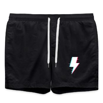 Lightning Style Rétro Éclairage numérique - Short de bain - noir - Devant - AI Model Male 185 light (185cm)