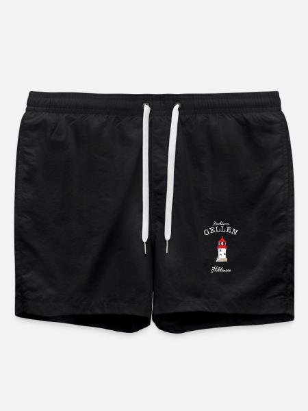 Hiddensee, kleiner Leuchtturm Gellen, Ostsee - Badeshorts - Schwarz