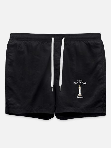 Formentera, Kultiger Leuchtturm Cap de Barbaria, - Badeshorts - Schwarz