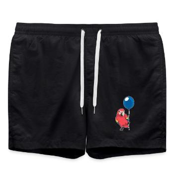 Ballon perroquet - Short de bain - noir - Devant - AI Model Male 185 light (185cm)