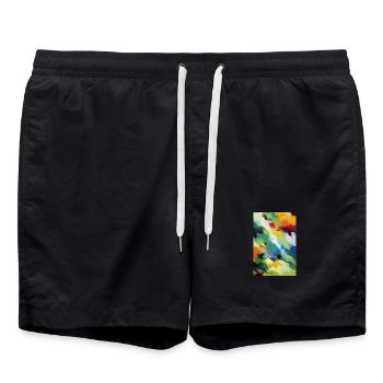 Motifs et formes - Short de bain - noir - Devant - AI Model Male 185 light (185cm)