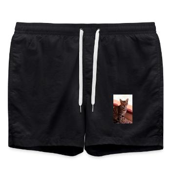 Chat - Short de bain - noir - Devant - AI Model Male 185 light (185cm)