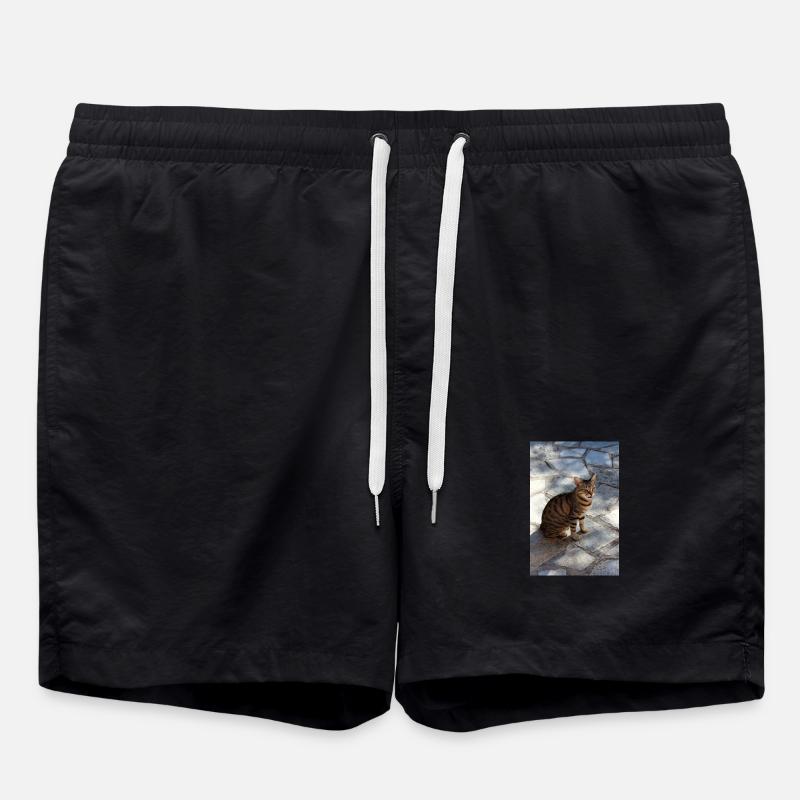 Cat Kitten - Swim Trunks - black