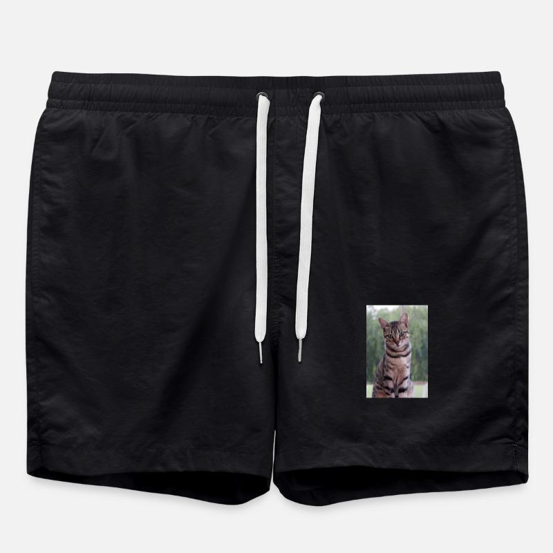 Cat Kitten - Swim Trunks - black